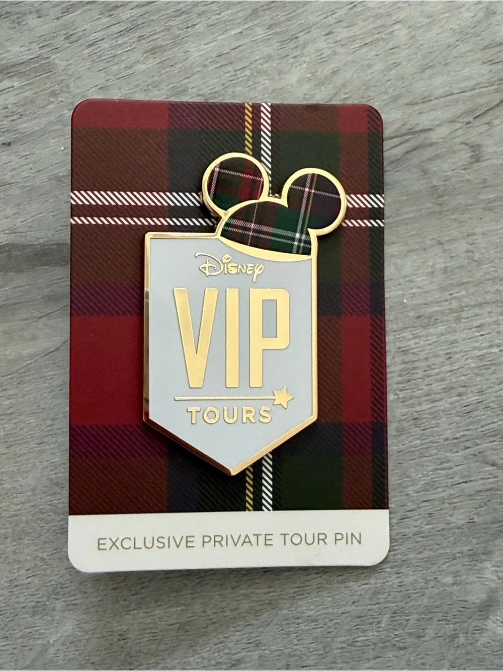 2026 Disney World VIP Tours Exclusive Private Tour Plaid Mickey Hat Pin